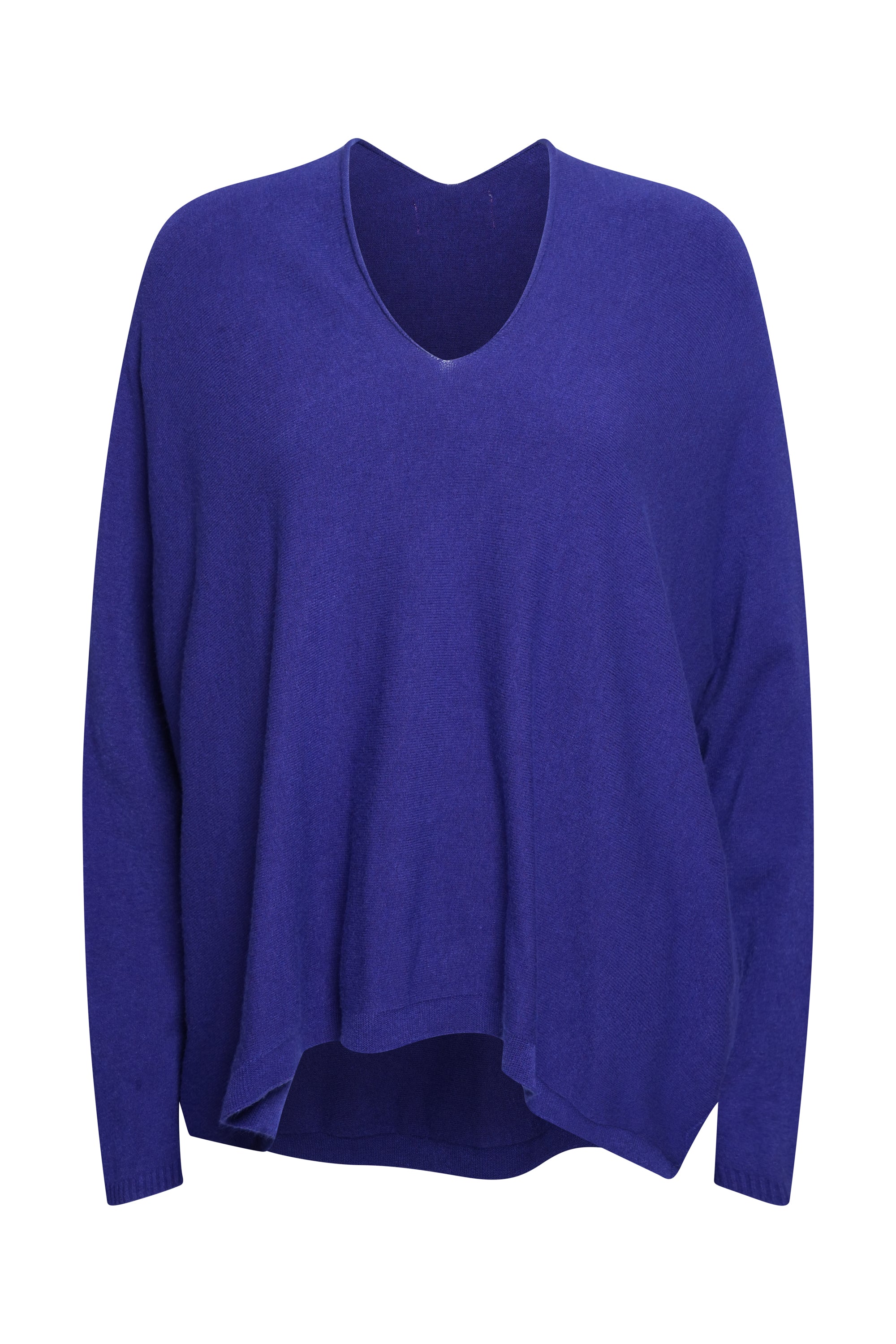 PURPLE V NECK WOOL SWEATER