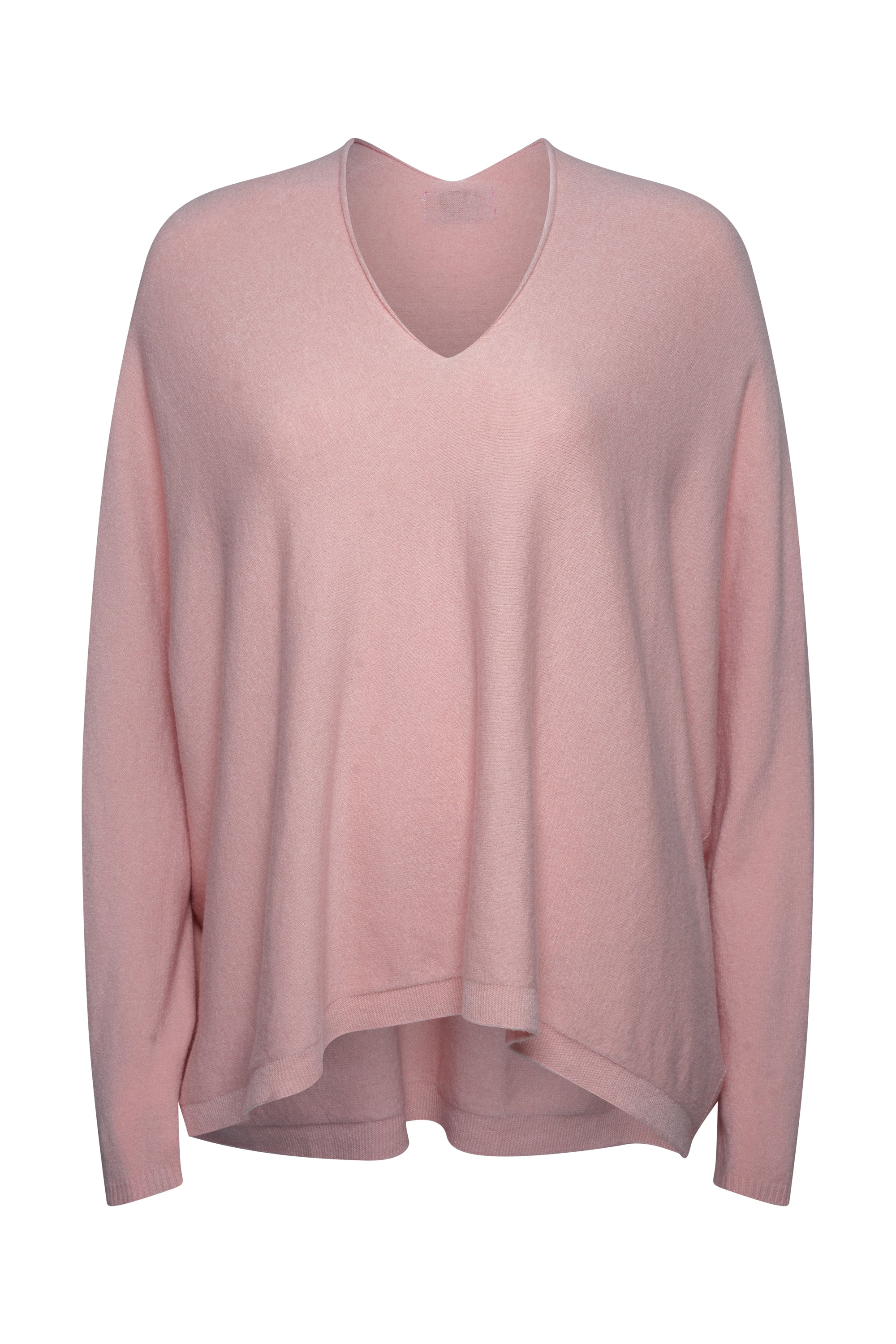 PINK V NECK WOOL SWEATER