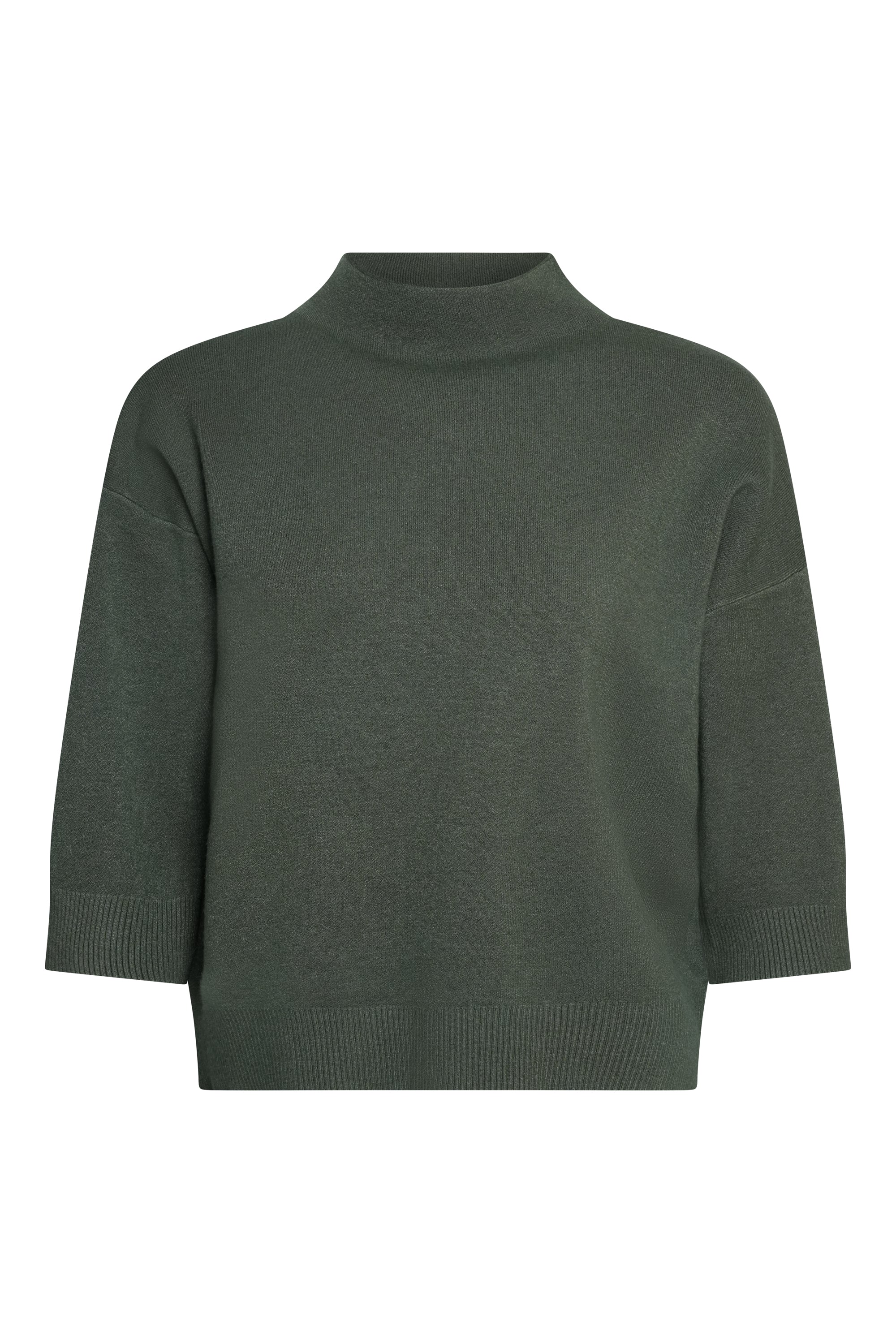 GREEN WOOL SHORT SWEATER