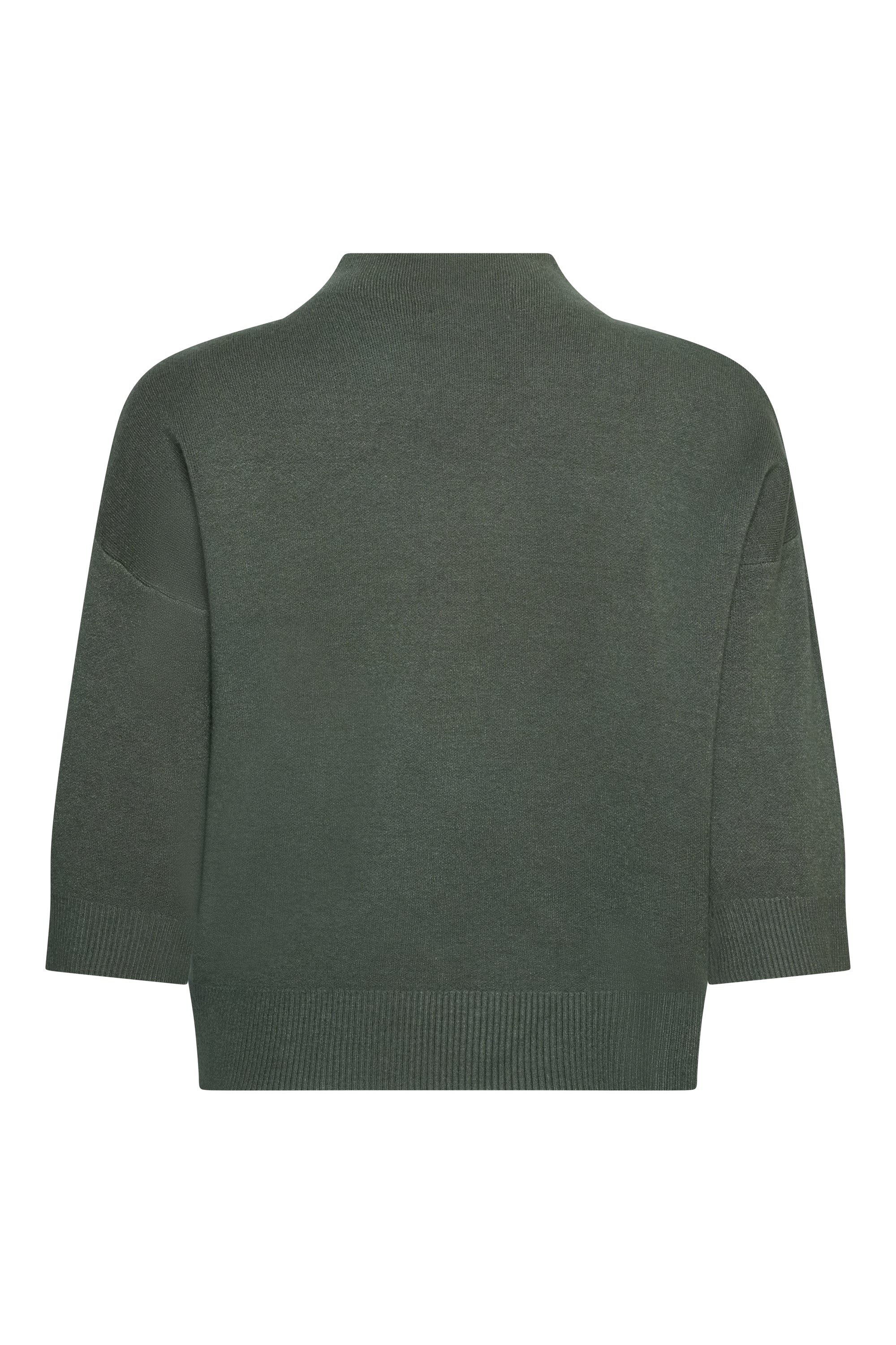 GREEN WOOL SHORT SWEATER