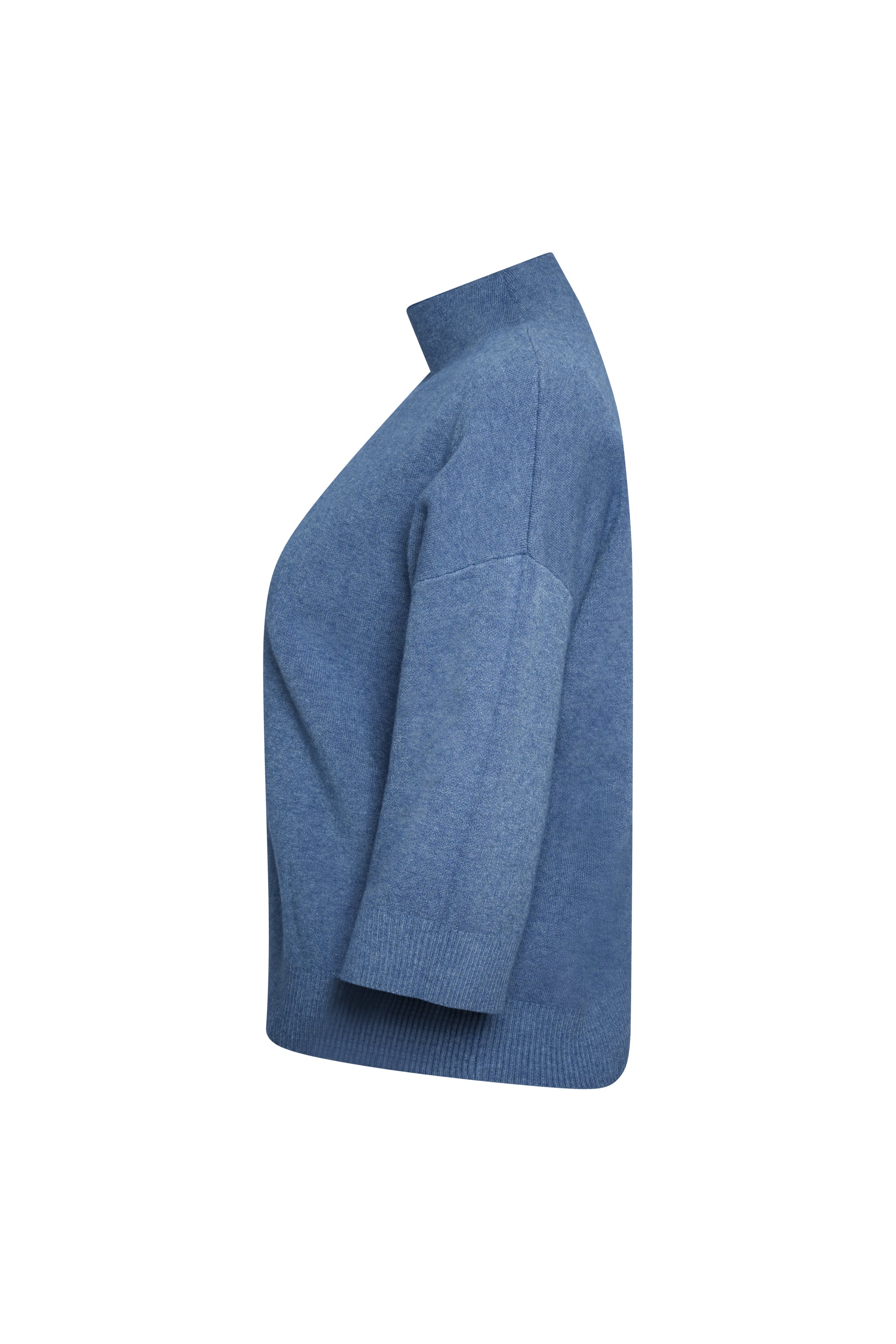 PANA BLUE WOOL SHORT SWEATER