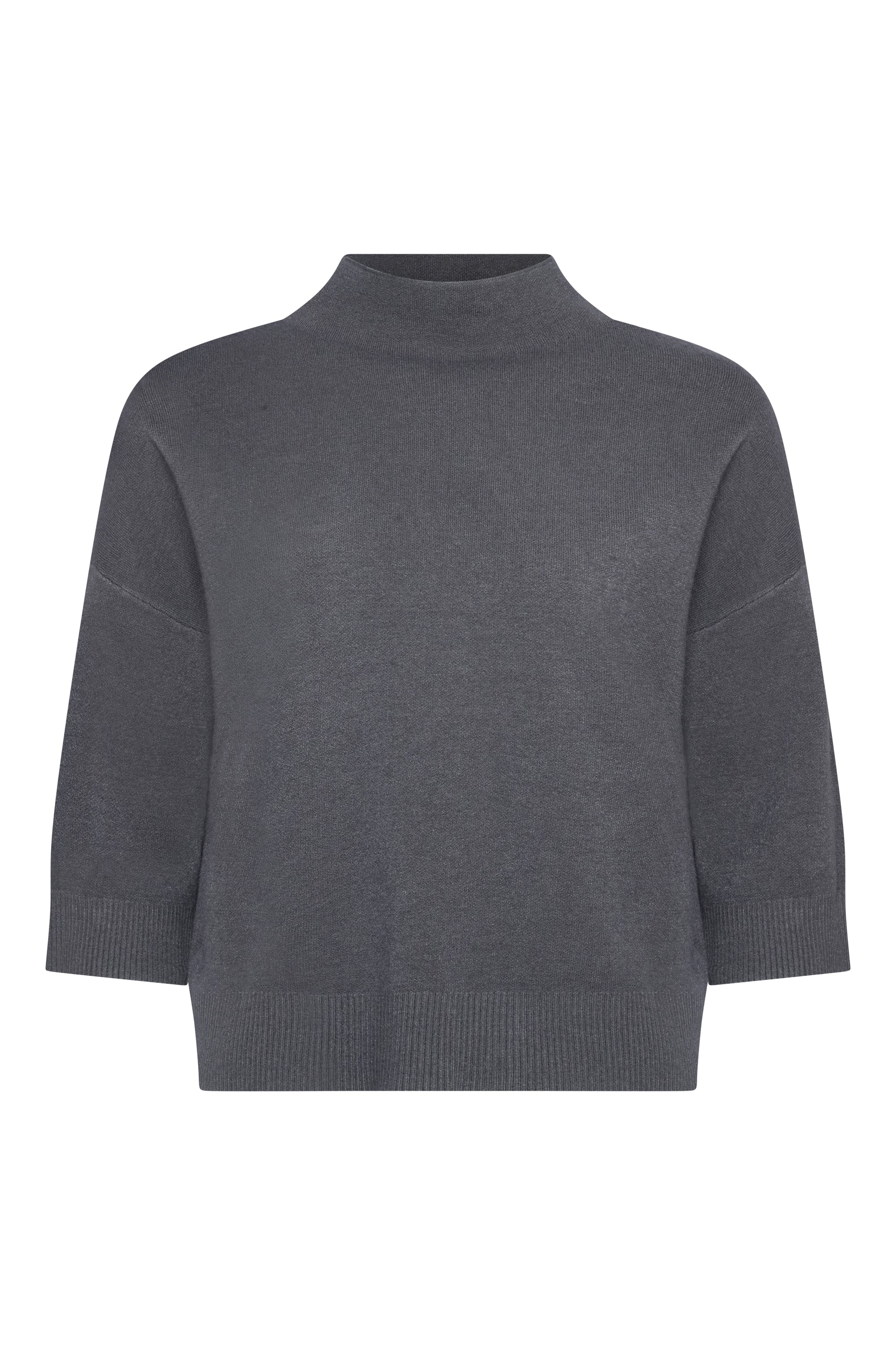 GRAY WOOL SHORT SWEATER