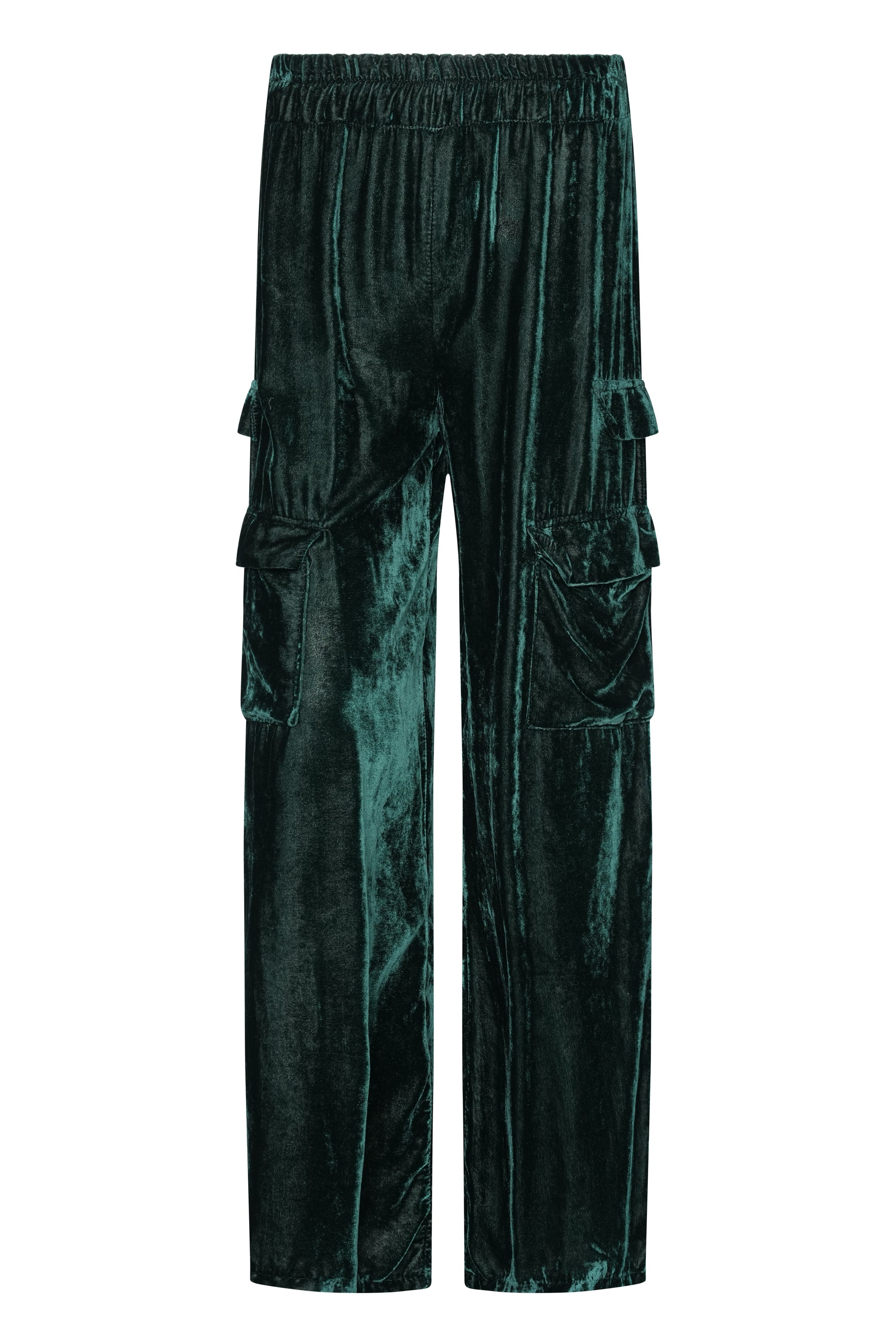 GREEN VELVET SHIRT SET WITH VELVET PANTS