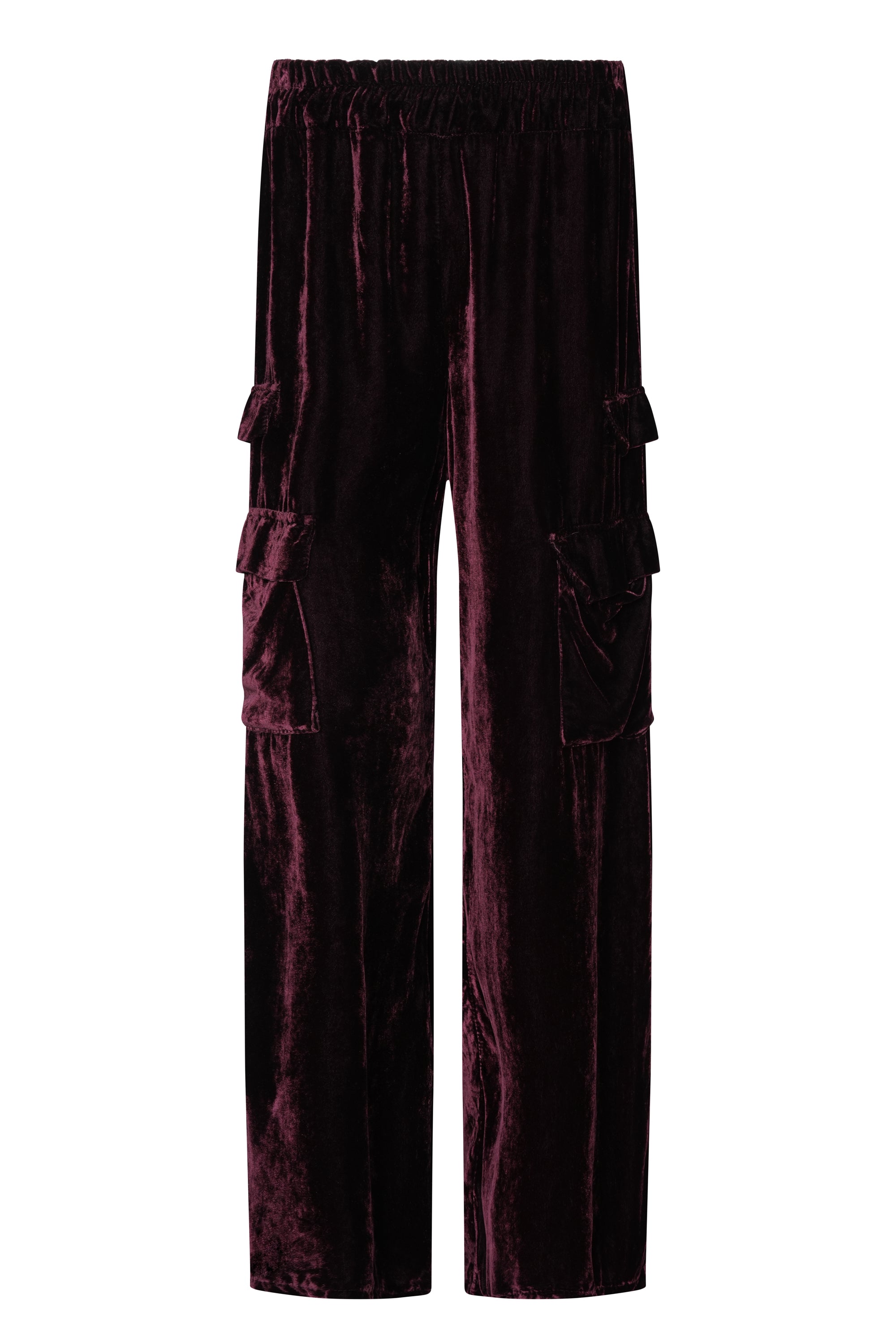 BURGUNDY VELVET SHIRT SET WITH VELVET PANTS