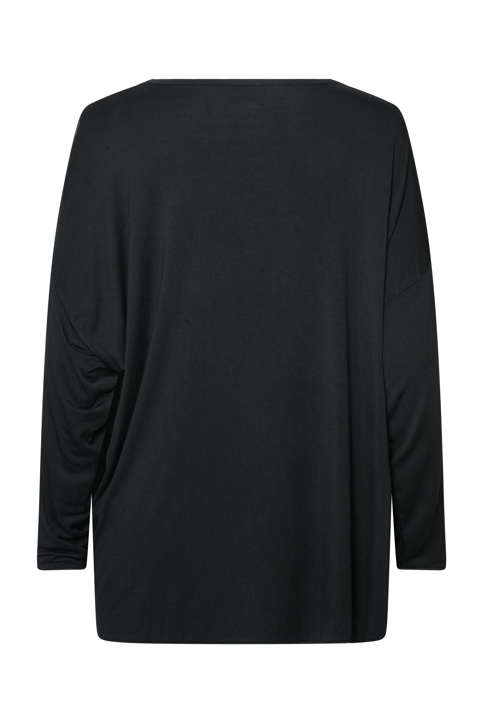 BLACK SILK TOP LONG SLEEVE