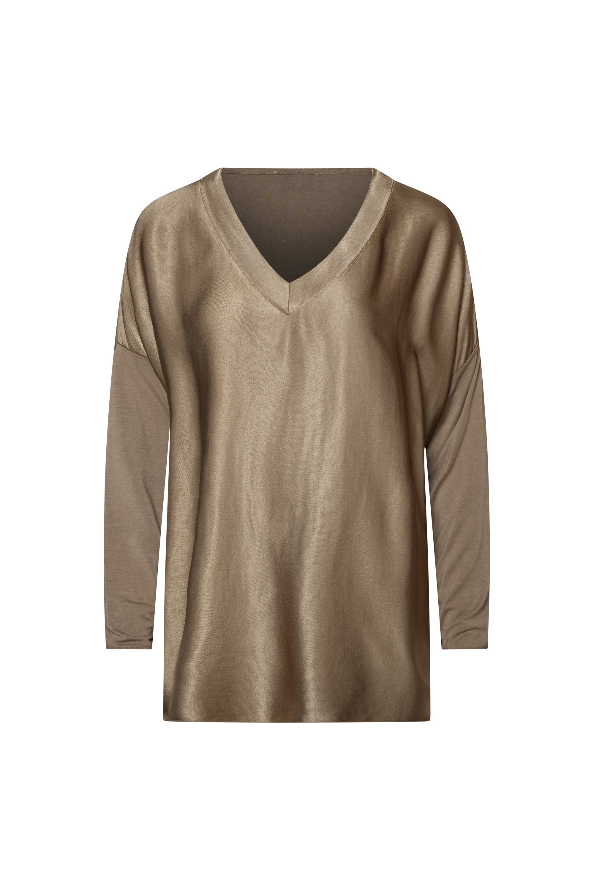 GOLD SILK TOP LONG SLEEVES