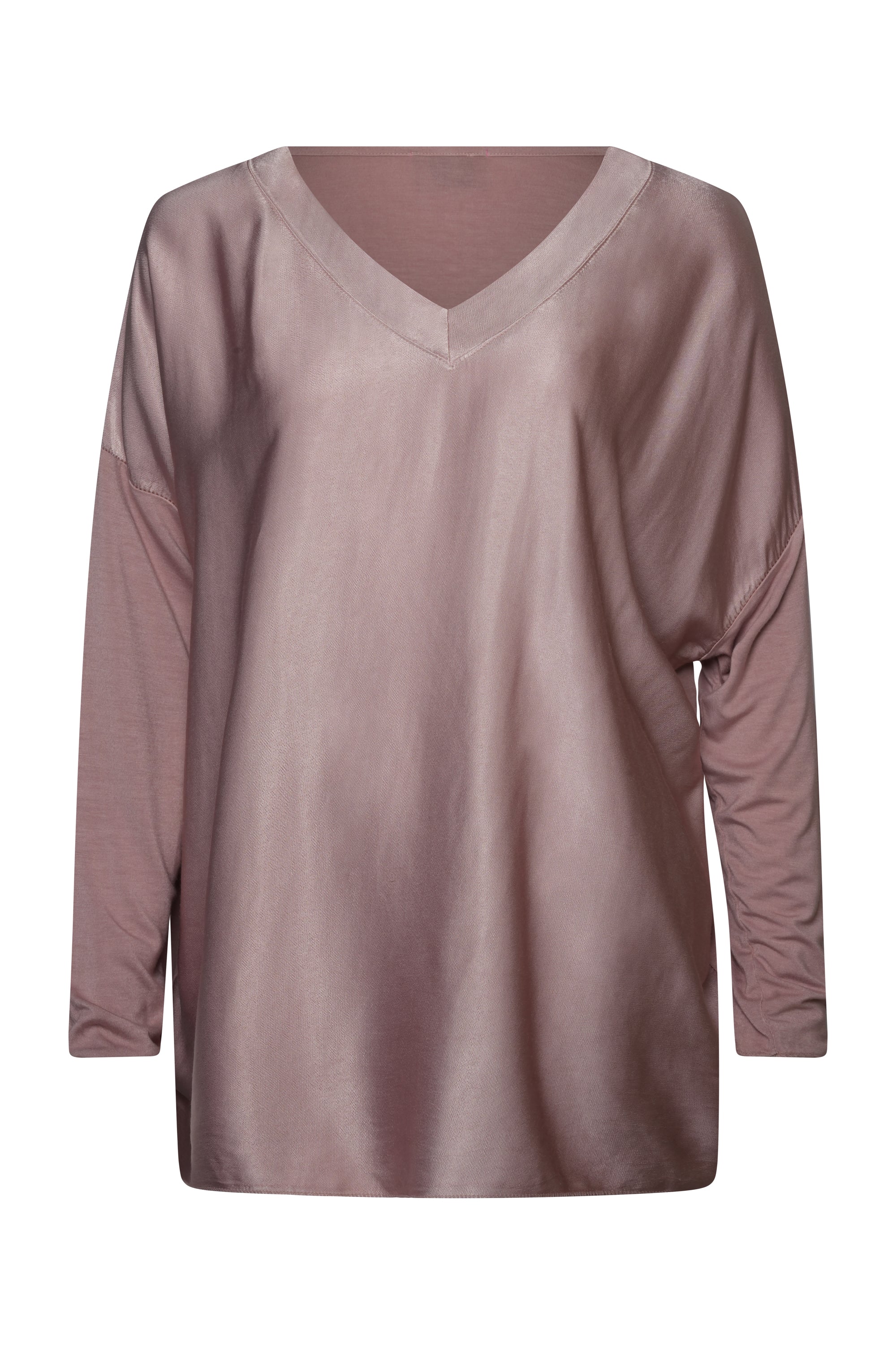 BLUSH SILK TOP LONG SLEEVES