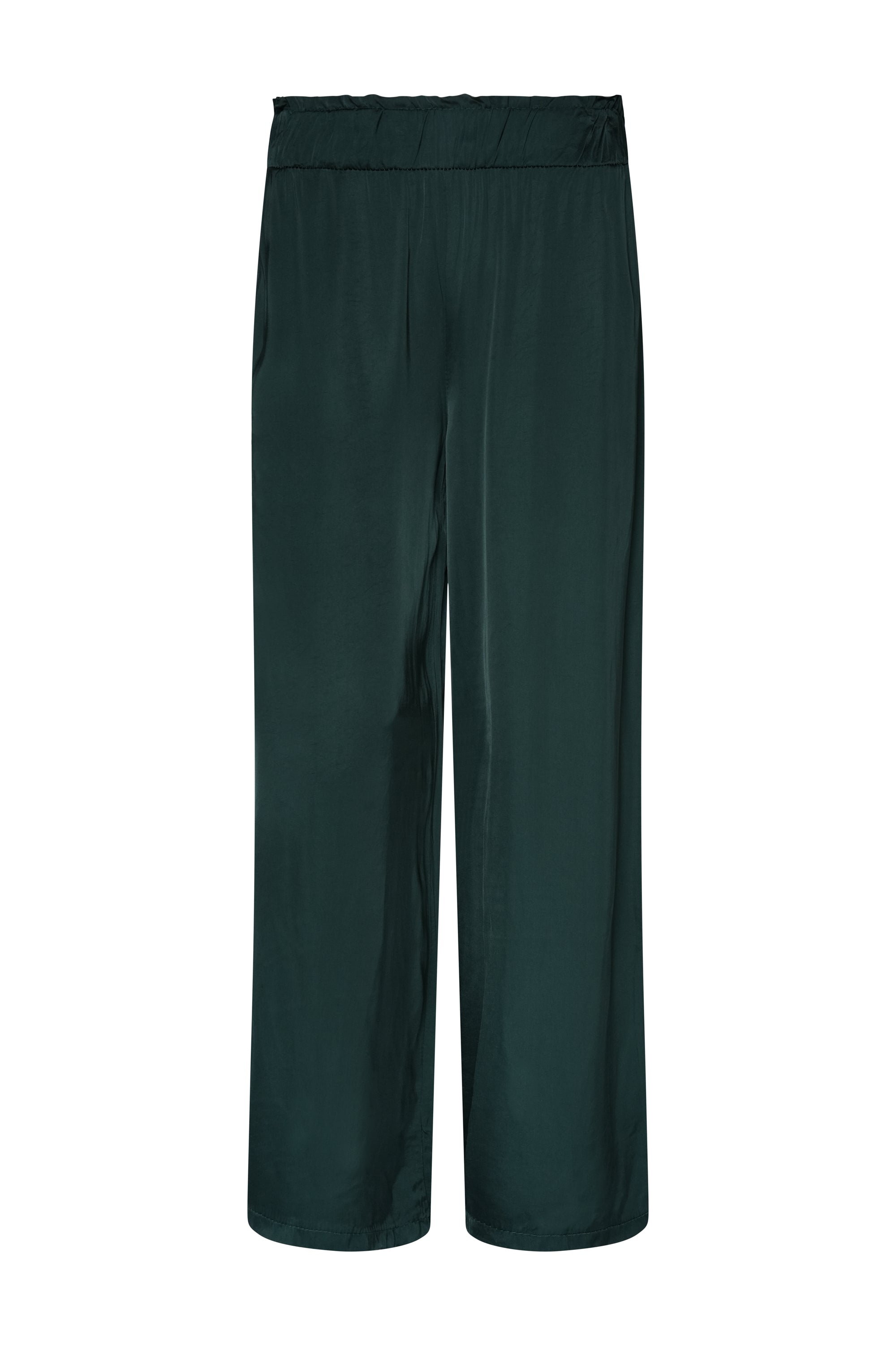 GREEN SILK PANTS