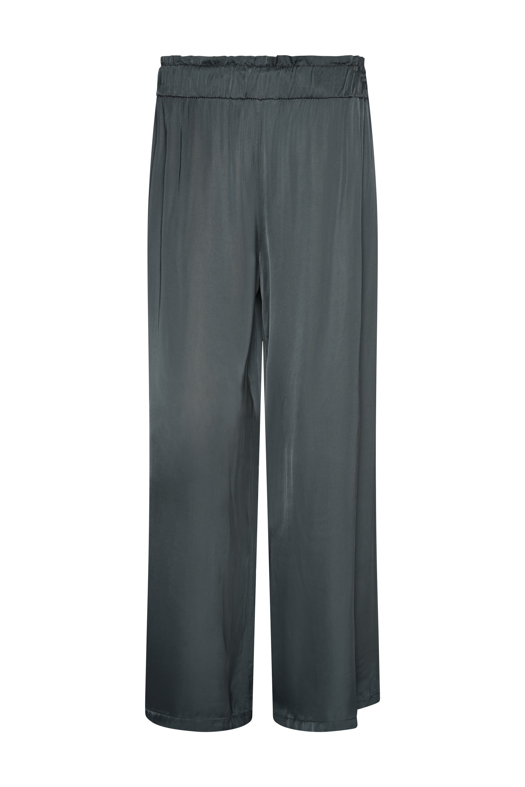 GRAY SILK PANTS