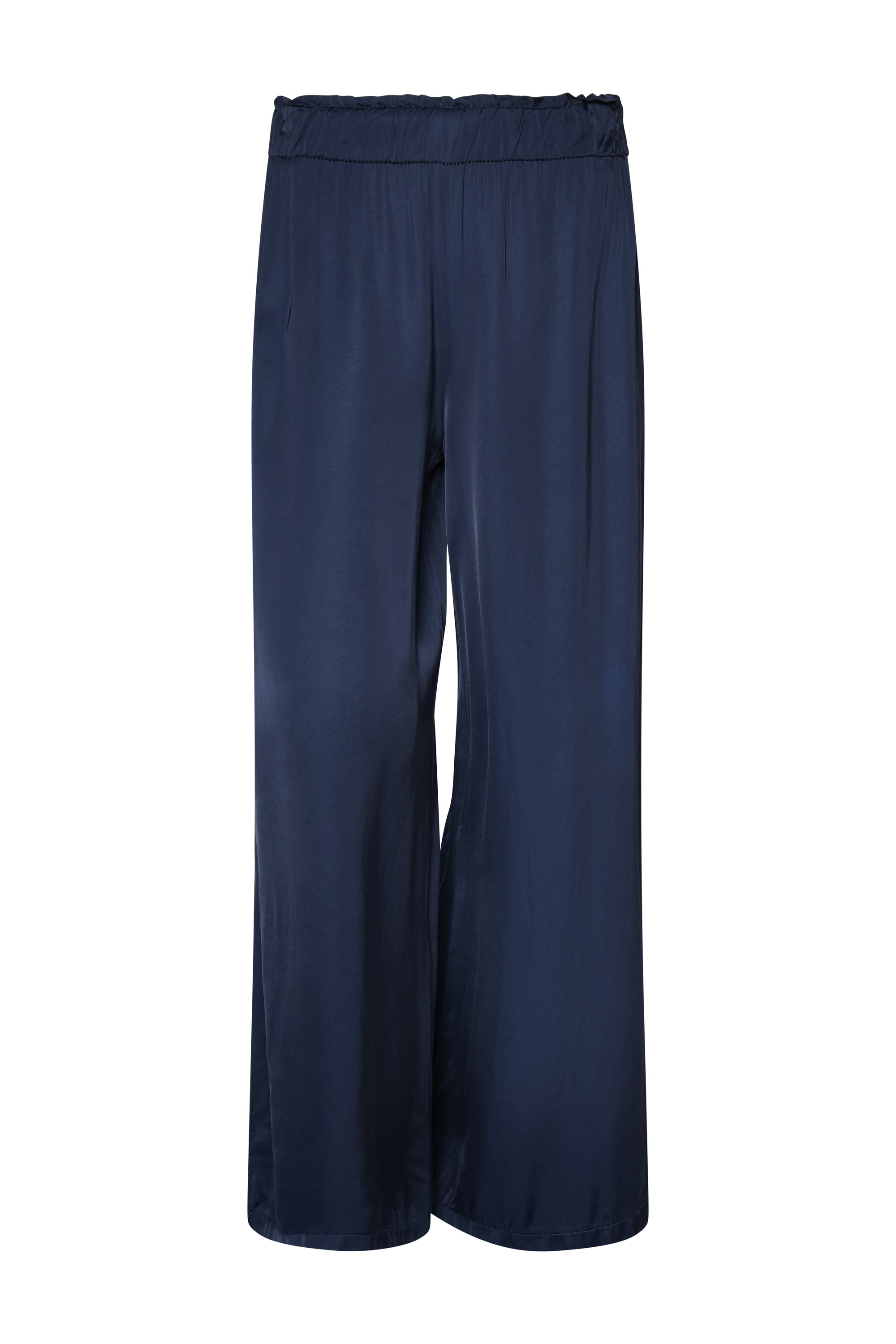 NAVY SILK PANTS